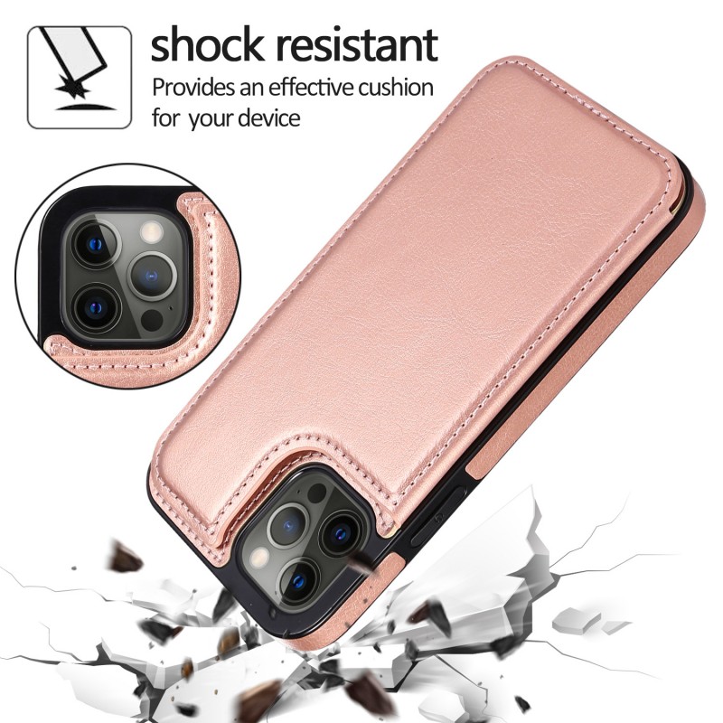 Genuine Leather Phone Case with Shockproof, Stand, Anti-scratch, Card Slots and Drop Protection